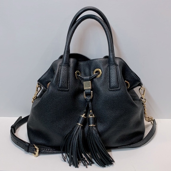 Michael Kors Black Leather Satchel with long strap - Picture 15 of 15